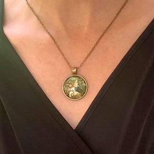 Green Nymph Pendant - Nature Necklace - Green Goddess Pendant - Unique Gift for Her - Fairy Jewelry - Fantasy Necklace - Mythology Jewelry