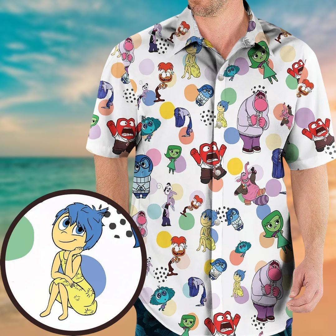 Discover Inside Out Pixar Button Shirt, Inside Out Characters Hawaiian Shirt, Inside Out Movie Shirt, Disney Vacation Shirt, Magic Kingdom Gifts