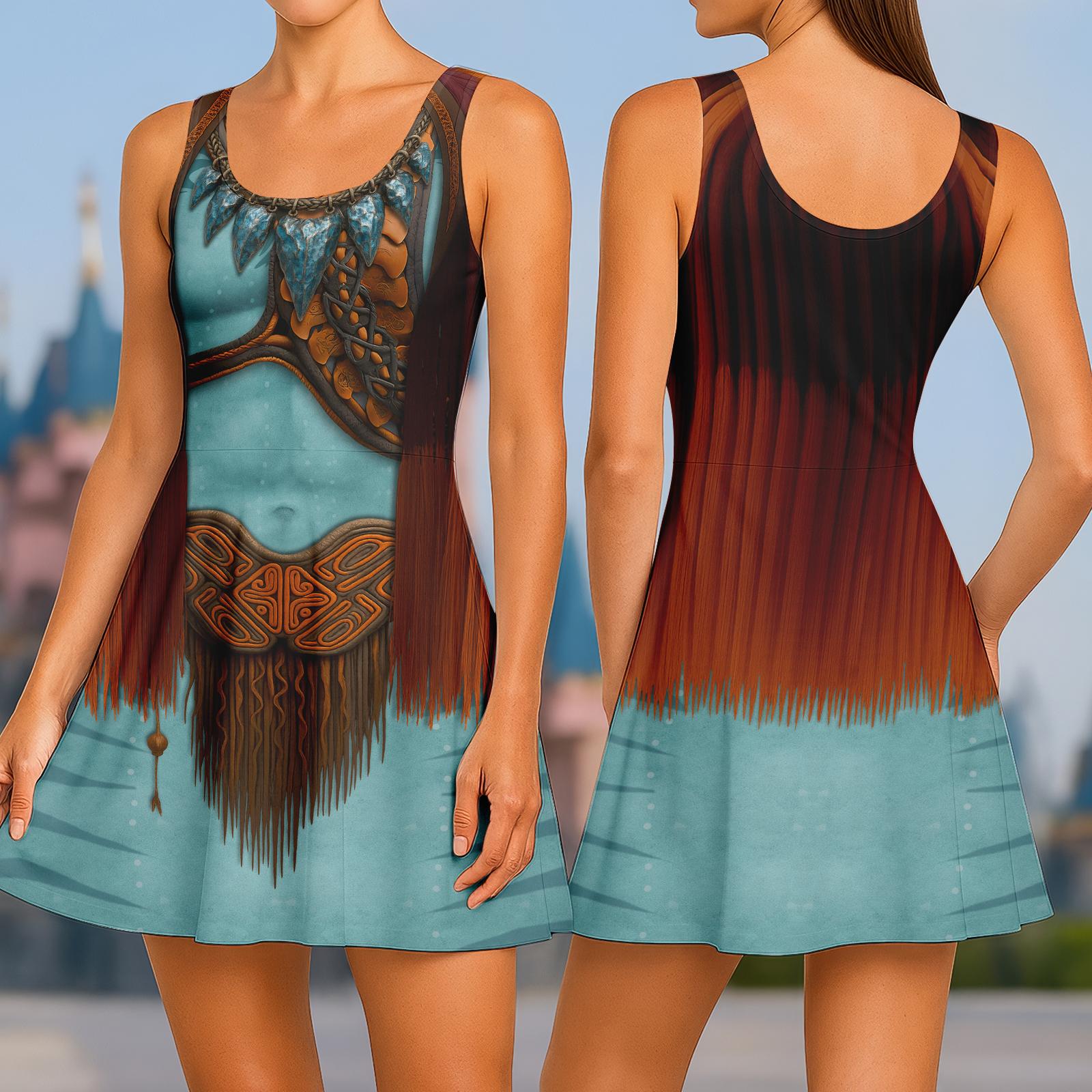 Discover Tonowari Skater Dress, Avatar Costume, The Way of Water Cosplay, Animal Kingdom The World of Avatar, Pandora Omaticaya Women Dress