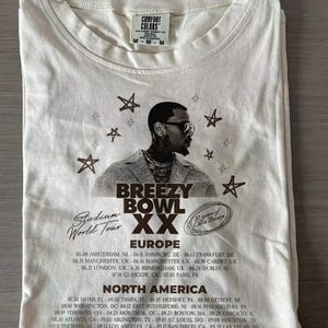 Comfort Colors Chris Brown Breezy Bowl XX Tour Shirt, Breezy Bowl Shirt, Chris Brown Shirt, Chris Brown Tour, Chris Brown Merch Tee