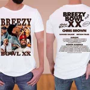 Chris Brown Breezy Bowl XX T-Shirt, Chris Brown Album Shirt, Chris Brown Fan Gift, Chris Brown Merch Sweatshirt, Music Lover Hoodie