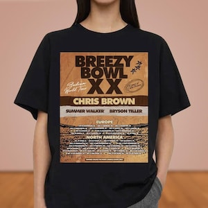 Chris Brown Tour Breezy Bowl XX V2 Vintage Comfort Colors Shirt, Concert Retro 2025 Shirt, Chris Brown Graphic Tee, Music Tour T-Shirt