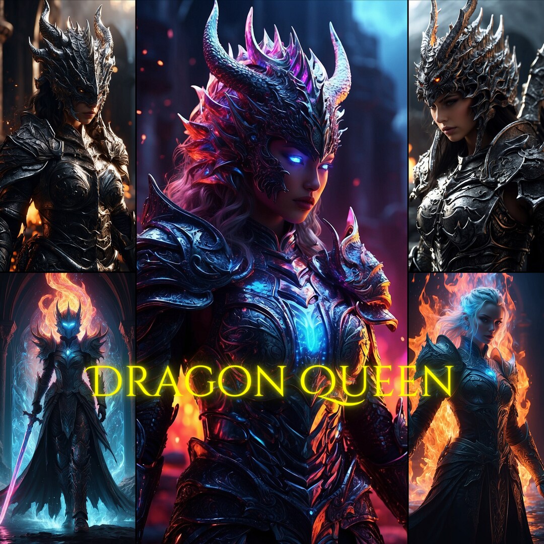 Dragon Warrior Queen Digital Image Download Realistic Cinematic Dragon ...