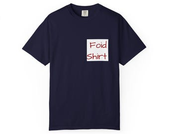 Foid-Shirt-T-Shirt | Minimaler handgeschriebener Text-T-Shirt, weißer Rundhalsausschnitt