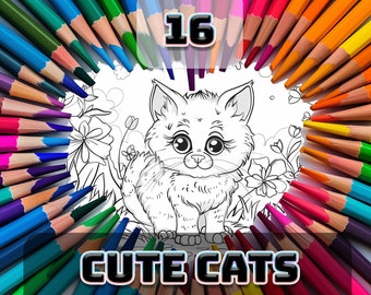Descubre un mundo de creatividad con nuestras hojas para colorear imprimibles. Relájate con ilustraciones cautivadoras de gatos adorables.