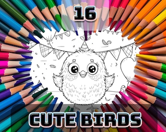 Descubre un mundo de creatividad con nuestras hojas para colorear imprimibles. Relájese con ilustraciones cautivadoras de pájaros adorables.