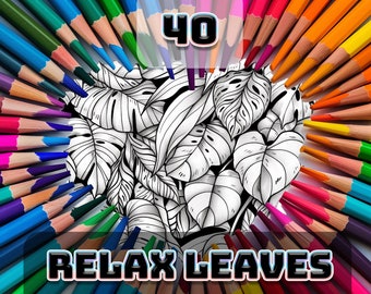 Disfrute del arte terapéutico de colorear y redescubra el placer de la relajación con nuestra cautivadora colección de libros para colorear con temas de hojas.