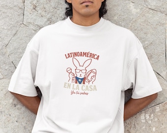 Latinoamérica En La Casa T-Shirt: Puerto Rican Pride, Reggaeton Football Tee