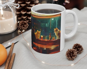 Edward Hopper Cat Mug: Whimsical and Unique Art, Cat Lover Gift