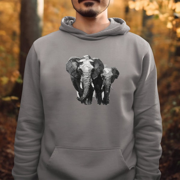 Elephant Hoodie for Animal Lover Wildlife Sweatshirt for Dad Elephant Sweater for Wildlife lover Gift for Elephant lover Animal Sweater