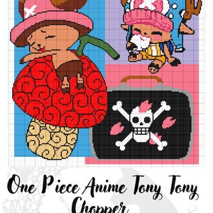 Chopper Blanket One Piece Anime Chopper Crochet Pattern  C2C SC Chopper Blanket Crochet Pattern Knit Pattern Chopper One Piece Crochet