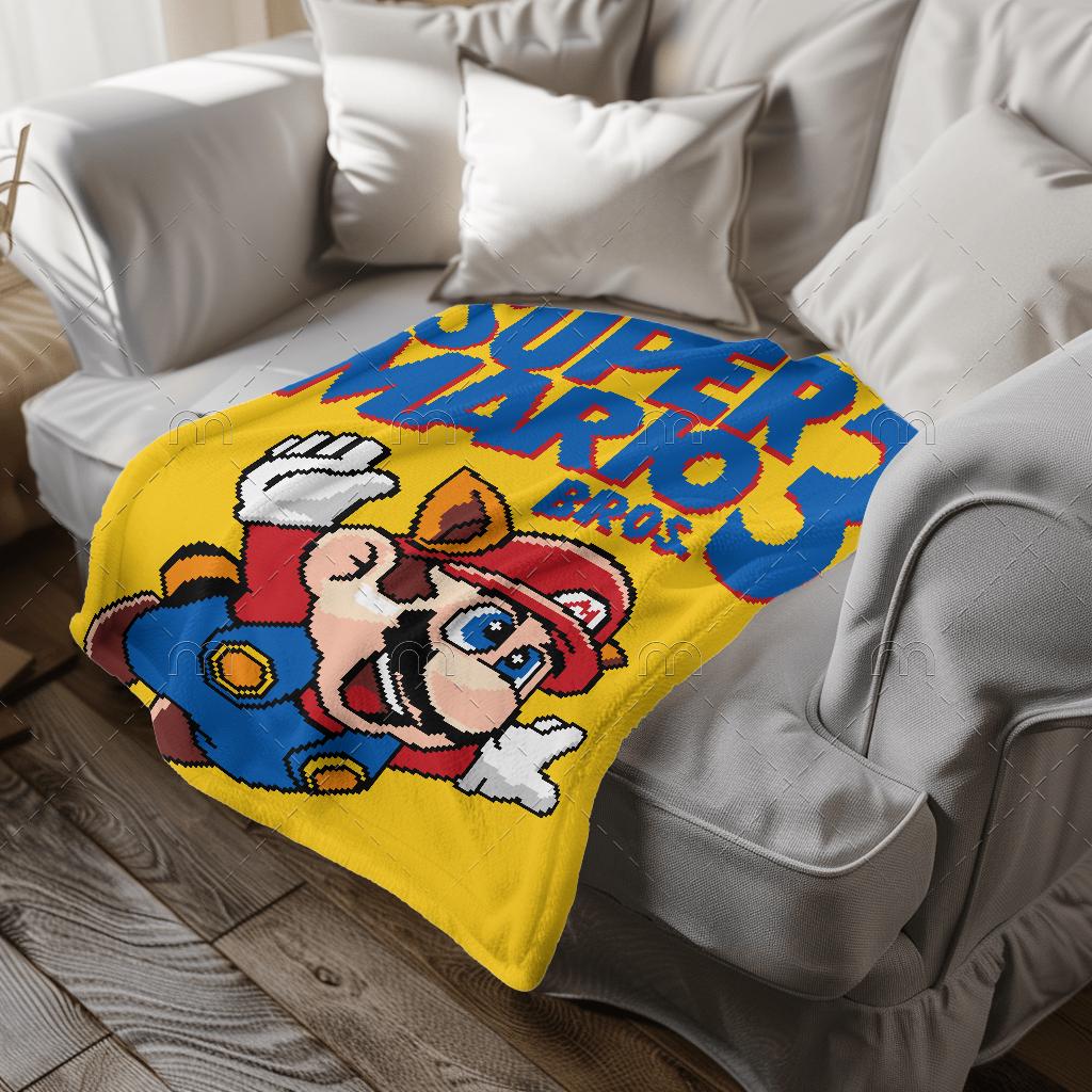 Super Mario Game Pixel Fan Art Crochet Blanket Graph Chart C2C Tapestry ...