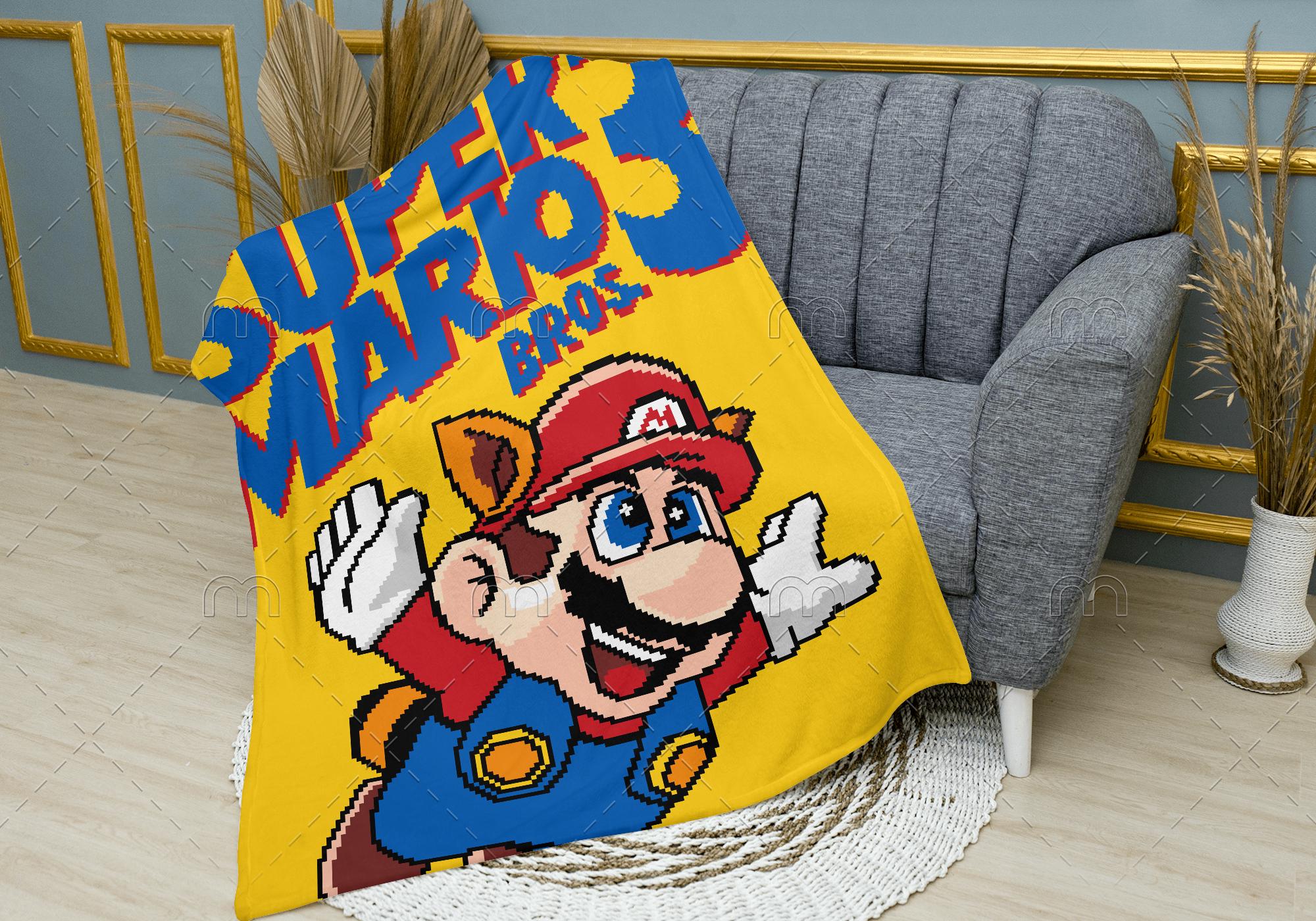 Super Mario Game Pixel Fan Art Crochet Blanket Graph Chart C2C Tapestry ...