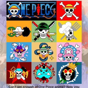 Manta de crochet de anime, tapiz Graphgan, bloques de gráficos de píxeles, instrucciones escritas, patrón en PDF