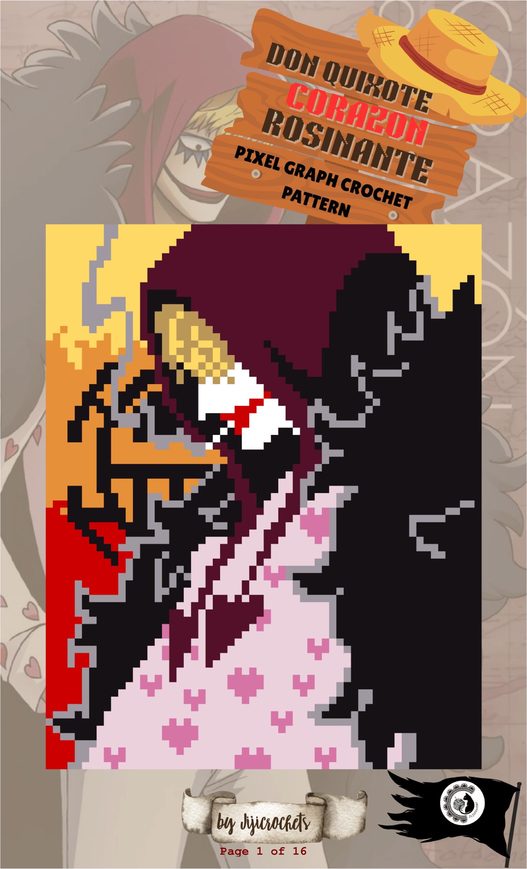30 Anime Crochet Patterns to Stitch Your Favorite Characters, Plushies, and Fan-Favorite... 20 One Piece Corazon Graphgan Pattern
