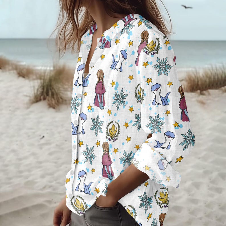 Disney Frozen Blouse Shirt, Princess Anna Women Shirt, Disney World Shirt For Her, Disneyland Gift, Magic Kingdom Gift