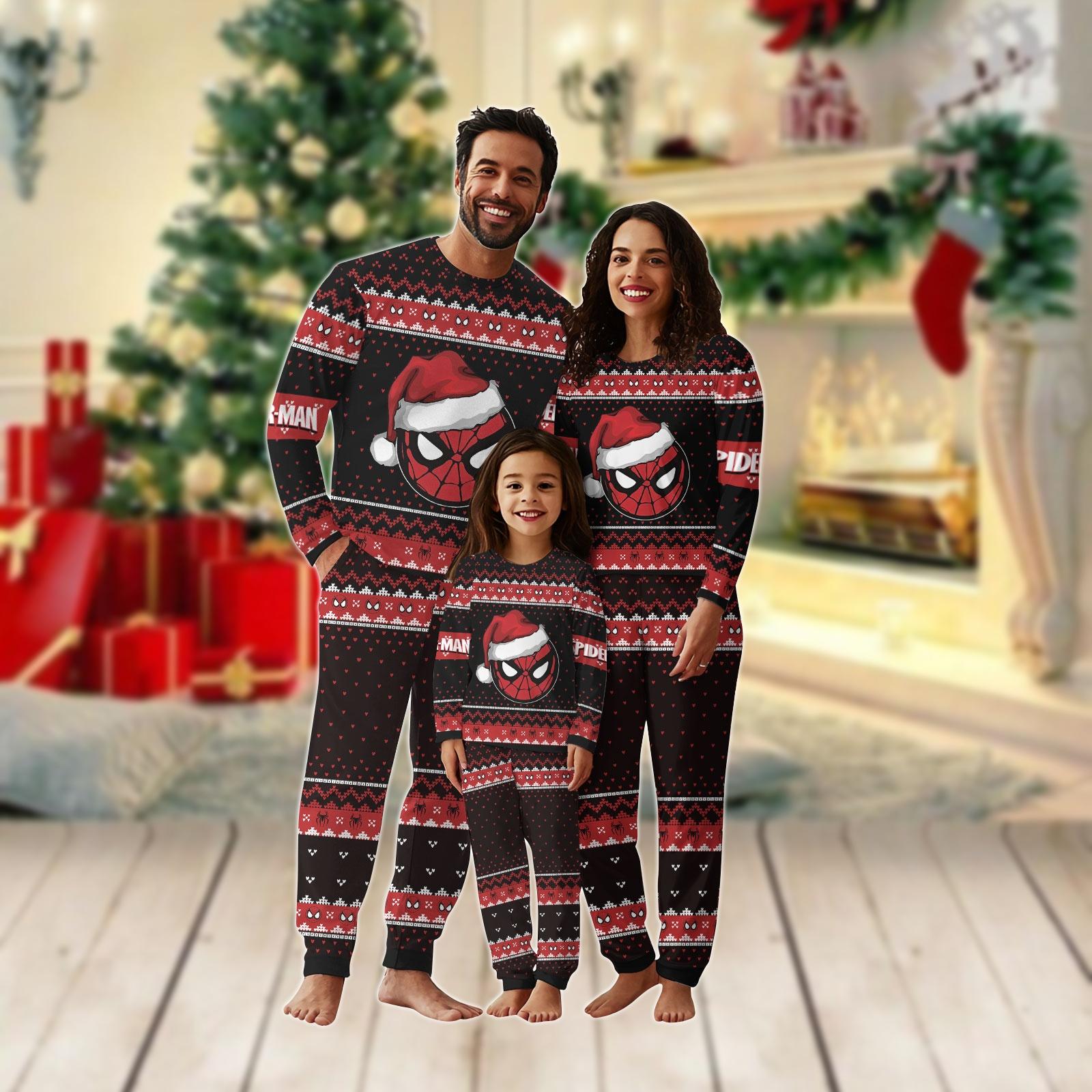 Family Christmas Pajamas Superhero Etsy