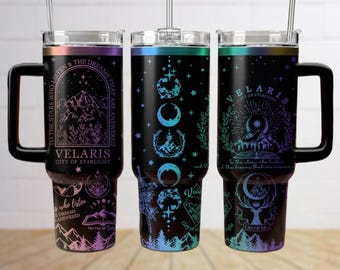 Velaris City Of Starlight Tumbler 40oz, Acotar Engraved Tumbler, Sarah J Maas Laser Tumbler, Book Lover Gift, Stainless Tumbler