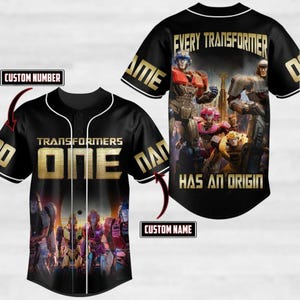 Custom Transformers One Baseball Jersey, Autobots Jersey Shirt, Transformers Baseball Shirt, Optimus Shirt, Bumblebee Fan