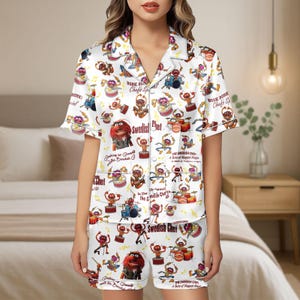 Muppets The Show Satin Pajamas, Kermit Women Pajamas, Muppet Show Pajamas Shorts, Gift For Fans