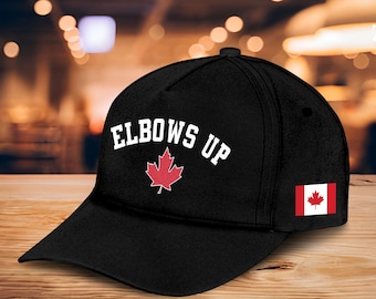 Elbows Up Canada Cap, Maple Leaf Canada Hat, Strong And Free Canadian Classic Cap, Proud Canadian Men Cap, , Gift For Canadians