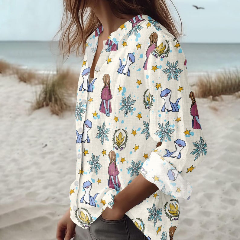 Disney Frozen Blouse Shirt, Princess Anna Women Shirt, Disney World Shirt For Her, Disneyland Gift, Magic Kingdom Gift