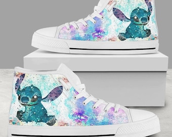 Stitch Shoes, Stitch Ohana Women Shoes, Cute Stitch Sneakers, Lilo And Stitch Canvas Shoes, Stitch Coloful Girl Shoes, Gift For Her