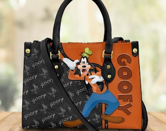 Borsa in pelle Disney Goofy, divertente borsa a tracolla Goofy, borsa da donna con cartone animato Topolino, regalo Disneyland per lei