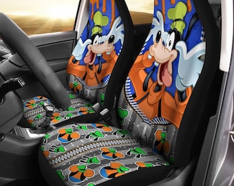 Coprisedile auto divertente di Pippo, coprisedile auto per cani Disney, protezione per seggiolino auto del film Pippo, coprisedili anteriori di Topolino e i suoi amici