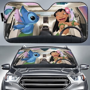 Lilo And Stitch Car Sun Shade, Stitch Movie SunShade, Disney Cartoon Car Shade, Disney Sun Visor Car, Magic Kingdom Gift