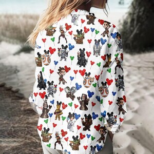 Star Wars Characters Blouse Shirt, Grogu Chewbacca Women Shirt, Star Wars Disney Men Shirt