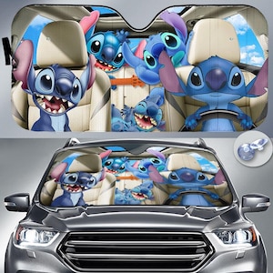Stitch Car Sun Shade, Disney Movie Auto Sun Shade, Cartoon Car Decoration, Lilo And Stitch Car Windshield, Sun Shade For Car