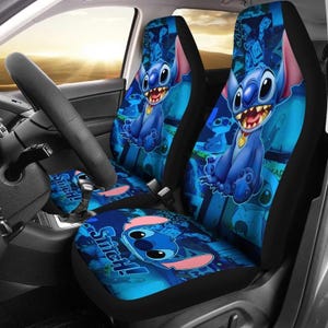 Stitch Car Seat Cover, Lilo And Stitch Car Decor, Disney Car Seat Covers, Seat Covers For Car, Cartoon Movie Auto Seat Cover