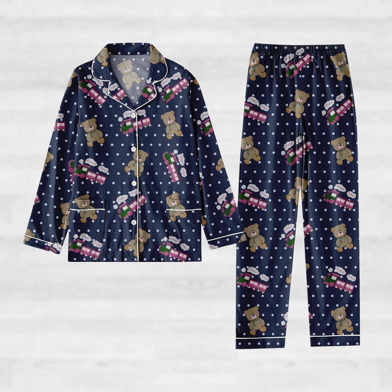 Train Print Set – Choo-Choo Fun Nightwear for Boys & Girls main image 1