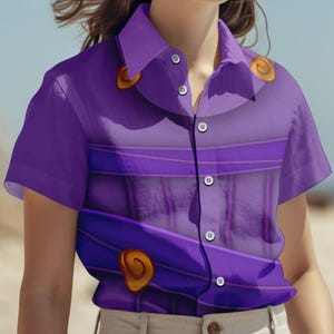 Megara Costume Button Shirt, Hercules Casual Shirt, Disney Hercules Cosplay Shirt, Halloween Part Shirt
