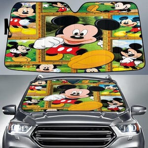 Micky Maus Auto Sonnenschutz, Disney Charaktere Auto Sonnenschutz, Disney Maus Auto Windschutzscheibe, Disneyland Urlaub, Auto Dekor