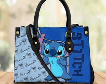 Stitch Leather Handbag, Funny Stitch Bag, Stitch Handle Bag, Disney Shoulder Bag, Cute Crossbody Bag, Top Handle Bag, Gift For Her