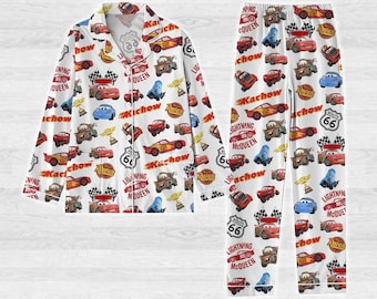 Lightning McQueen Pajamas, Disney Cars Pajamas Set, Cars Movie Holiday Pajamas, Pixar Up Women Pajamas, Disneyland Shirt
