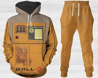 Wall-E Cosplay Hoodie, Fictional Galaxy Robot 3D Jogger, Pixar Cartoon Costume For Group Hoodie, Christmas Gift