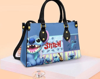 Stitch Movie Leather Bag, Disney Stitch Handbag, Lilo & Stitch Handbag, Cartoon Movie Women Handbag, Shoulder Handbag
