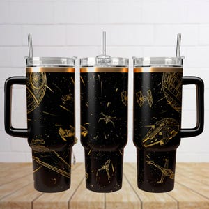 Star Wars Engraved Tumbler, Spaceship 40oz Tumbler, Disney Movie Tumbler Cup, Galaxy's Edge Insulated Tumbler, Gift For Her