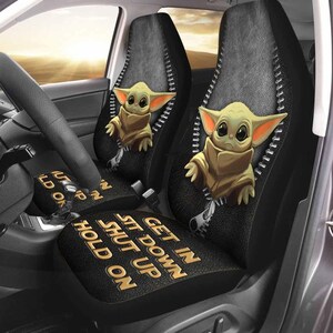 ベビーヨーダ カーシートカバー、スターウォーズ シートカバーセット、ディズニー映画車用装飾、カーシートプロテクター、ディズニーギフト、ベビーヨーダギフト