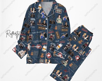 The Vampire Diaries Pajamas Damon Salvatore Pajamas Set Team Salvatore Women Pajamas Vampire Diaries Long Sleeve Pajamas Etsy