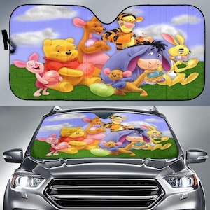 Pooh und Freunde Auto Sonnenschutz, Disney Sonnenschutz, Winnie The Pooh Auto Sonnenschutz, Cartoon Auto Windschutzscheibe, Pooh Auto Dekor