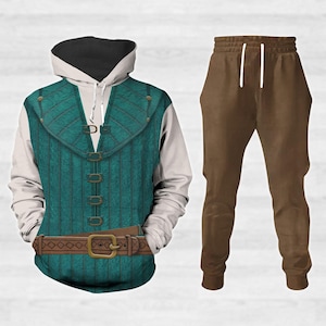 Flynn Rider Cosplay Hoodie Jogger, Verhedderte Jogger Hosen, Disney Prince Jogger Für Männer, Prinzessin Rapunzel Hoodie, Männer Anzug Cosplay