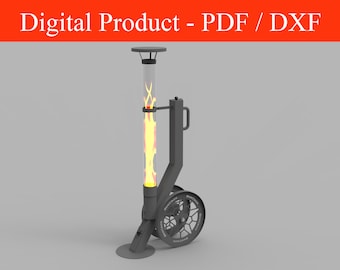 Fahrbarer Raketenofen, PELLETSHOLZ, Feuerseule, Pelet Sobası, Raketenofen Plan Digitale Dateien Pdf Dxf Igs