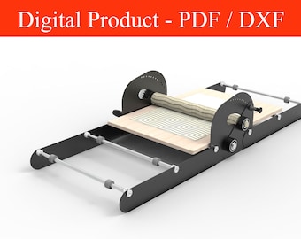 Hand Print  Dough Shaping Machine, Clay Thinning, Roller Dough Press, Dough Thinning, Croissant Dough, Laser Cut, Wood Plan DXF PDF