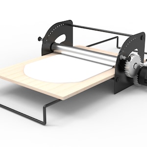 Hand Print Dough Shaping Machine, Clay Thinning, Roller Dough Press, Dough Thinning, Croissant Dough, Laser Cut, Wood Plan DXF PDF image 2