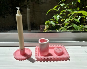 A pink home decor set