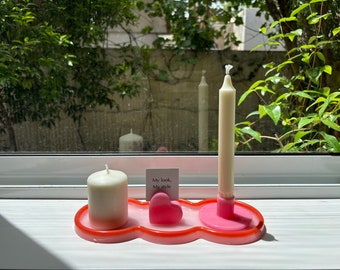 Pink and red home decor set